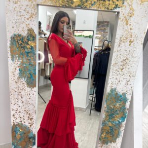 VESTIDO FLAMENCA PASION ROJO