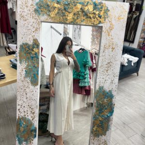 VESTIDO BLANCO DE LINO AURA